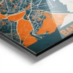 affiche carte barcelona vintage aluminium.webp