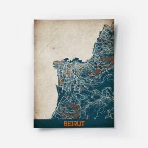 affiche carte beirut vintage.webp