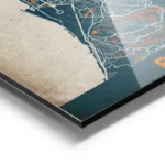 affiche carte beirut vintage aluminium.webp