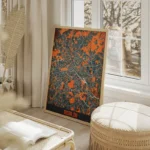 affiche carte berlin vintage salon beige.webp