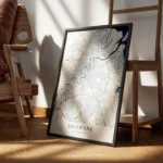 affiche carte brinsbane encadre.webp