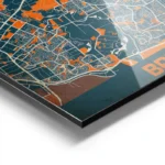 affiche carte brisbane vintage aluminium.webp
