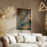 affiche carte brisbane vintage salon.webp