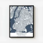 affiche carte brooklyn avec cadre.webp