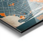affiche carte brooklyn vintage aluminium.webp
