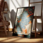 affiche carte brooklyn vintage encadre.webp