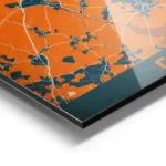 affiche carte calais vintage aluminium.webp