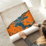 affiche carte calais vintage au sol.webp