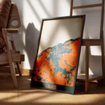 affiche carte calais vintage encadre.webp