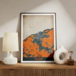 affiche carte calais vintage meuble.webp