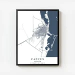 affiche carte cancun avec cadre.webp