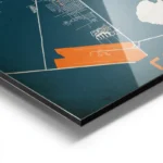 affiche carte cancun vintage aluminium.webp