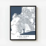 affiche carte cape town avec cadre.webp