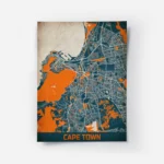 affiche carte cape town vintage.webp