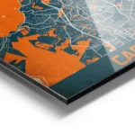 affiche carte cape town vintage aluminium.webp