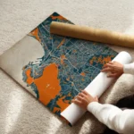 affiche carte cape town vintage enroule.webp