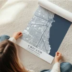 affiche carte chicago en rouleau.webp
