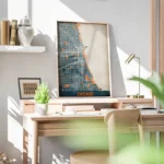 affiche carte chicago vintage bureau.webp