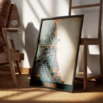 affiche carte chicago vintage encadre.webp