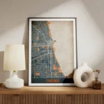 affiche carte chicago vintage meuble.webp