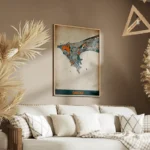 affiche carte dakar vintage salon.webp