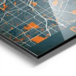 affiche carte dallas vintage aluminium.webp