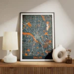 affiche carte dallas vintage meuble.webp