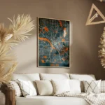 affiche carte dallas vintage salon.webp