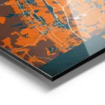 affiche carte dijon vintage aluminium.webp