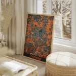 affiche carte dortmund vintage salon beige.webp