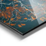 affiche carte florence vintage aluminium.webp