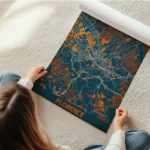 affiche carte florence vintage en rouleau.webp