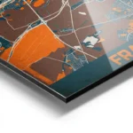 affiche carte frankfurt vintage aluminium.webp