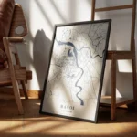 affiche carte hanoi encadre.webp