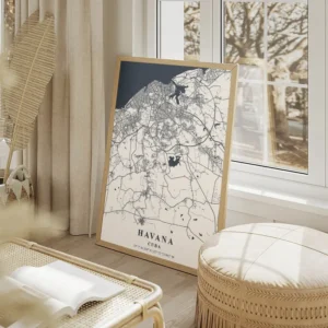 affiche carte havana salon beige.webp