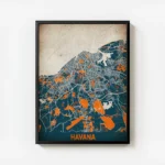 affiche carte havana vintage avec cadre.webp