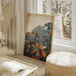 affiche carte havana vintage salon beige.webp