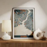 affiche carte istanbul vintage meuble.webp