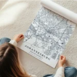 affiche carte johannesburg en rouleau.webp