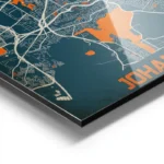 affiche carte johannesburg vintage aluminium.webp