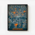 affiche carte johannesburg vintage avec cadre.webp