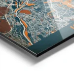 affiche carte kyoto vintage aluminium.webp