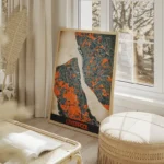 affiche carte liverpool vintage salon beige.webp