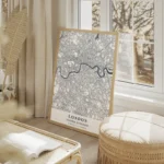 affiche carte london salon beige.webp