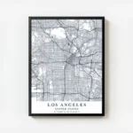 affiche carte los angeles avec cadre.webp