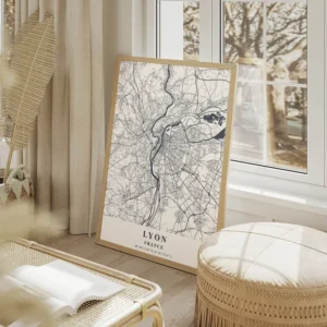 affiche carte lyon salon beige.webp