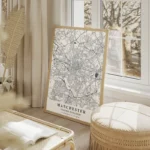 affiche carte manchester salon beige.webp