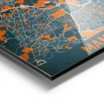 affiche carte manchester vintage aluminium.webp