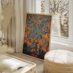 affiche carte milan vintage salon beige.webp