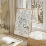 affiche carte moscow salon beige.webp